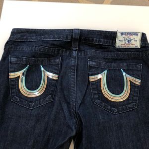 True Religion Boot Cut Jeans with Sequin Detailing